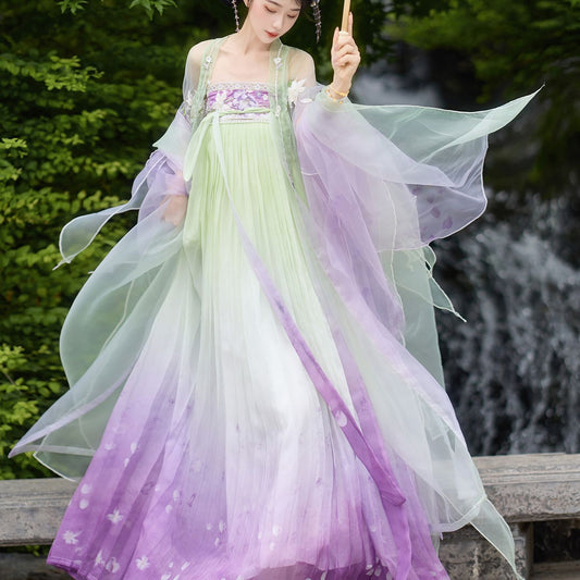 Embroidered Hanfu Dress | Big Sleeve Fairy Cosplay | Tang Dynasty Set