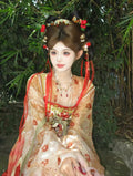 Embroidered Hanfu 3-Piece Set | Tang Dynasty Fairy Cosplay | Chest-Length Skirt