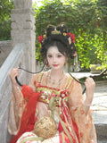Embroidered Hanfu 3-Piece Set | Tang Dynasty Fairy Cosplay | Chest-Length Skirt