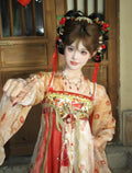 Embroidered Hanfu 3-Piece Set | Tang Dynasty Fairy Cosplay | Chest-Length Skirt