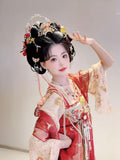 Embroidered Hanfu 3-Piece Set | Tang Dynasty Fairy Cosplay | Chest-Length Skirt