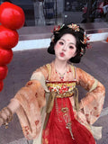 Embroidered Hanfu 3-Piece Set | Tang Dynasty Fairy Cosplay | Chest-Length Skirt