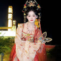 Embroidered Hanfu 3-Piece Set | Tang Dynasty Fairy Cosplay | Chest-Length Skirt