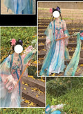 Olivegirl High-end Graduated Embroidered Tang Dynasty Style Hanfu Dress for Women Summer Fairy Costume Cosplay