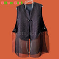 Silk Brocade Patchwork Organza Vest Retro Tassel Buckle Design Sense Top for Women's Vest High-end Elegant Girl's Clothing 2026