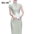 Olivegirl 2026 Chinese Gentle Embroidered Dress Women's Summer Qipao Cheongsams Elegant Beautiful Temperament Improved Dress