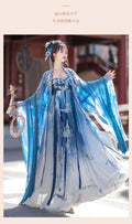 Tang Dynasty Hezi Hanfu Dress | Embroidered Chest-Length Pleated Skirt | Immortal Cosplay