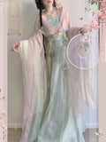 Original High-End Hanfu Dress | Heavy Floral Embroidery | Ancient Chinese Traditional Cosplay