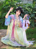Purple Hanfu Dress | Tang Dynasty Goddess Embroidery | Ancient Fairy Cosplay Set
