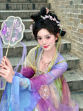 Purple Hanfu Dress | Tang Dynasty Goddess Embroidery | Ancient Fairy Cosplay Set