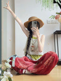 olivegirl Hanfu Set Jacquard Vest Strappy Lantern Pants Daily Commute Han Element Ensemble Women's Summer 2026