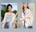 Olivegirl Hanfu Dress 2026 Elegant and Sweet Embroidered Hoodie Strap Set Summer Chinese Style Set Women's Clothing