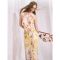 Olivegirl High End Dress Chinese Gradient Printed Sleeveless Lace Cheongsam Qipao Slim Sexy Long Dresses Women's Clothes