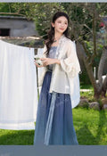 Olivegirl Hanfu Dress 2026 Elegant and Sweet Embroidered Hoodie Strap Set Summer Chinese Style Set Women's Clothing