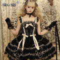 Olivegirl Japanese Kawaii Lolita Jsk Dress Women Sweet Y2k Bow Lace Ruffles Princess Dress Ballet Girls CuteParty Mini Dresses