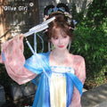 Ethereal Hanfu Dress | Tang Dynasty Embroidery | Flowing Spring Summer Cosplay Outfit