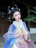Purple Hanfu Dress | Tang Dynasty Goddess Embroidery | Ancient Fairy Cosplay Set