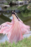 High-End Tang Dynasty Hanfu Dress | Elegant Floral Embroidery | Luxury Fairy Cosplay Set