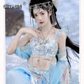 Mermaid Princess Hanfu | Exotic Embroidery Dance Goddess Cosplay | Summer Fantasy Set