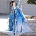 Tang Dynasty Hezi Hanfu Dress | Embroidered Chest-Length Pleated Skirt | Immortal Cosplay
