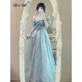 Olivegirl 2026 New Luxury Dress High-End Blue Evening Dress for Women Graduation Engagement Toasting Party Banquet Wear
