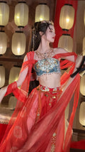Dunhuang Feitian Hanfu Set | Improved Exotic Embroidery | High-End Sexy Summer Cosplay