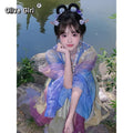 Purple Hanfu Dress | Tang Dynasty Goddess Embroidery | Ancient Fairy Cosplay Set
