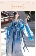 Tang Dynasty Hezi Hanfu Dress | Embroidered Chest-Length Pleated Skirt | Immortal Cosplay