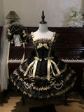 Olivegirl Japanese Kawaii Lolita Jsk Dress Women Sweet Y2k Bow Lace Ruffles Princess Dress Ballet Girls CuteParty Mini Dresses