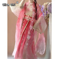 Olivegirl Hanfu Dress Traditional Chinese Clothing Women's Clothing Spring Print Gradient Embroidery Fairy Cosplay
