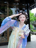 Purple Hanfu Dress | Tang Dynasty Goddess Embroidery | Ancient Fairy Cosplay Set