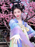 Purple Hanfu Dress | Tang Dynasty Goddess Embroidery | Ancient Fairy Cosplay Set