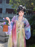 Purple Hanfu Dress | Tang Dynasty Goddess Embroidery | Ancient Fairy Cosplay Set