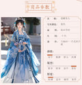 Tang Dynasty Hezi Hanfu Dress | Embroidered Chest-Length Pleated Skirt | Immortal Cosplay