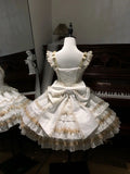 Olivegirl Japanese Kawaii Lolita Jsk Dress Women Sweet Y2k Bow Lace Ruffles Princess Dress Ballet Girls CuteParty Mini Dresses