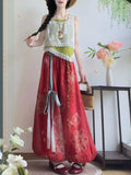 olivegirl Hanfu Set Jacquard Vest Strappy Lantern Pants Daily Commute Han Element Ensemble Women's Summer 2026