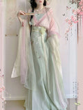 Original High-End Hanfu Dress | Heavy Floral Embroidery | Ancient Chinese Traditional Cosplay