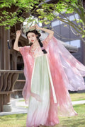 High-End Tang Dynasty Hanfu Dress | Elegant Floral Embroidery | Luxury Fairy Cosplay Set