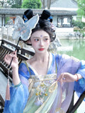 Purple Hanfu Dress | Tang Dynasty Goddess Embroidery | Ancient Fairy Cosplay Set