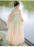 Traditional Hanfu Dress | Pink Purple Green | Ancient Chinese Carnival Cosplay Summer