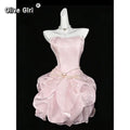Olivegirl Strapless Evening Dress Female Heiress Socialite Birthday Party Princess Dress Graduation Ceremony Short Fluffy