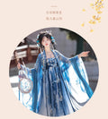 Tang Dynasty Hezi Hanfu Dress | Embroidered Chest-Length Pleated Skirt | Immortal Cosplay
