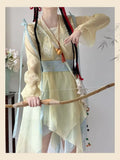 Xianxia Fairy Hanfu Dress | Sweet Ancient Chinese Cosplay Set | Summer Traditional
