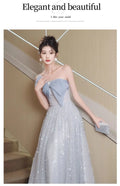 Olivegirl 2026 New Luxury Dress High-End Blue Evening Dress for Women Graduation Engagement Toasting Party Banquet Wear