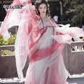 Flower Goddess Hanfu Dress | Butterfly Sleeve Heavy Embroidery | Tang Dynasty Cosplay Set