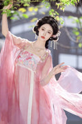 High-End Tang Dynasty Hanfu Dress | Elegant Floral Embroidery | Luxury Fairy Cosplay Set
