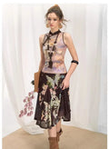 Olivegirl Vintage Elagant Women's Outfits Sets Butterfly Floral Skirt and Top 2 Piece Set 2026 Summer Cool Girl Female Clothes