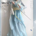 Chiffon Hanfu Dress | Floral Embroidery Fairy Cosplay | Long Elegant Ancient Set