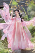 High-End Tang Dynasty Hanfu Dress | Elegant Floral Embroidery | Luxury Fairy Cosplay Set