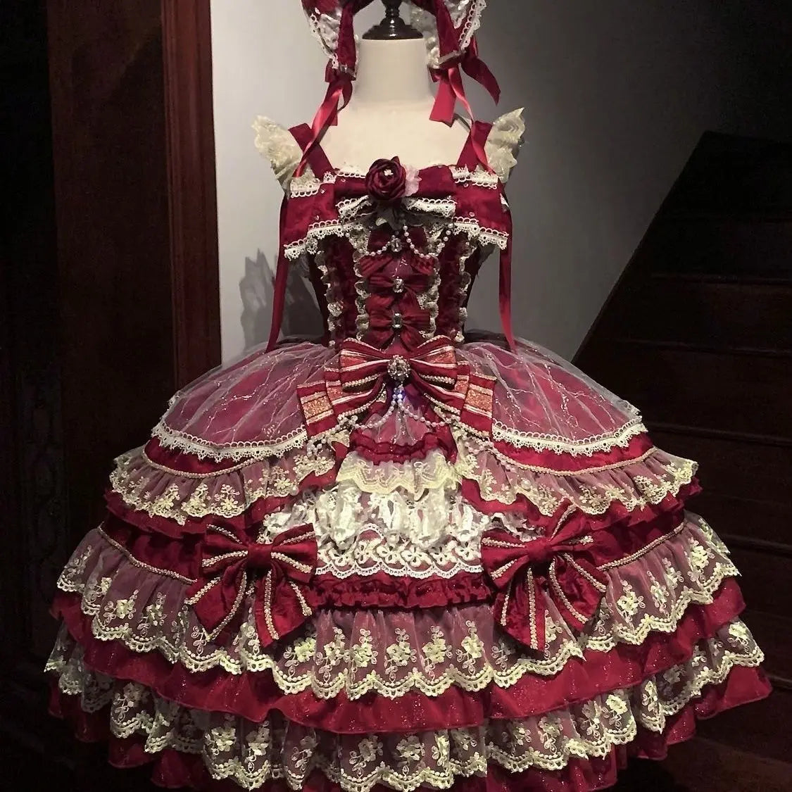 Girls Birthday Lolita Dress 2026 Spring Summer Women's Tube Top Bowknot Slim Pettiskirt Short Mini Party Dress Cosplay Costumes